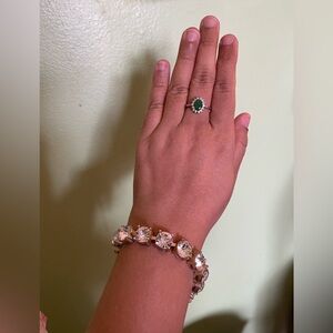 Elegant Express Gold White Crystal Bracelet